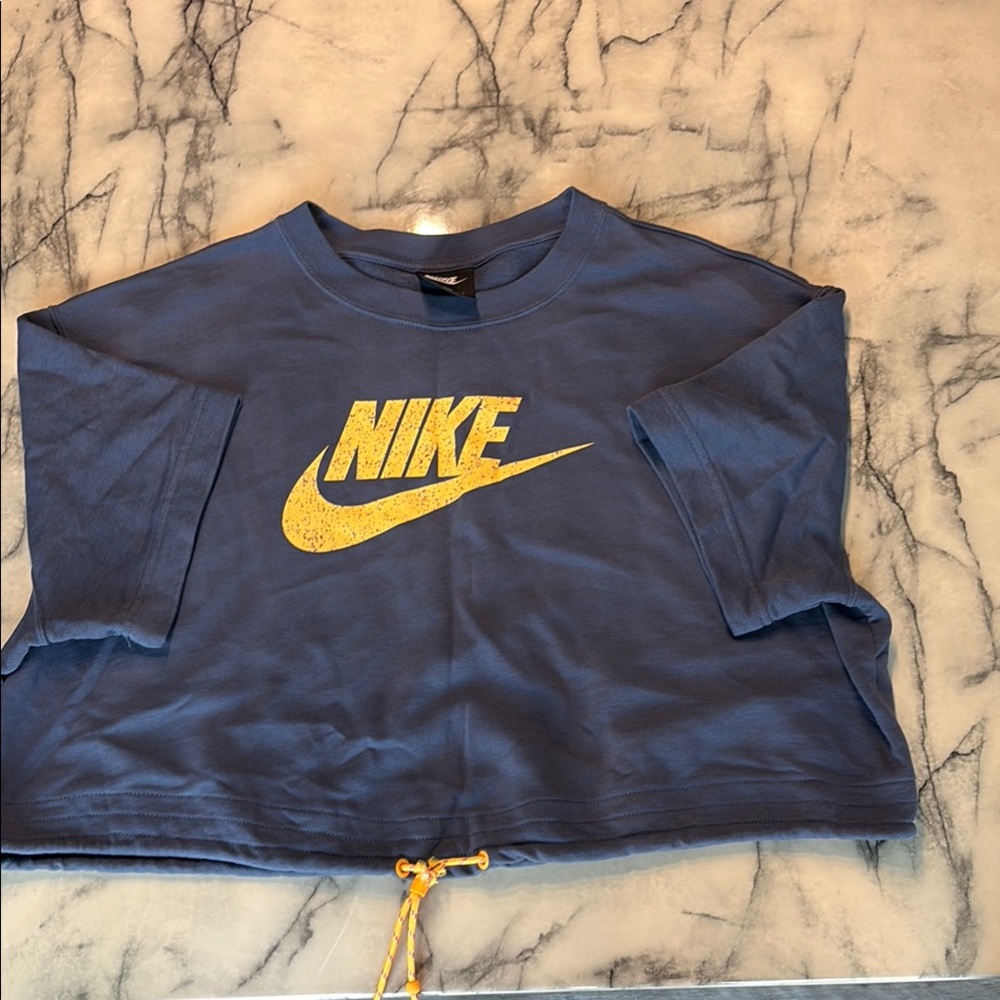 Nike Blue and Yellow Short Sleeve Tee
